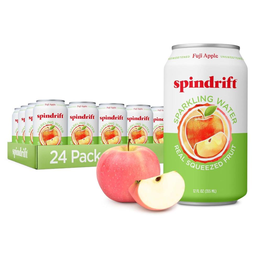 image:imageSpindrift Sparkling Water Half Tea amp Half Lemon Flavored Made with Real Squeezed Fruit 12 Fl Oz Cans Pack of 24 Only 5 Calories per CanFuji Apple