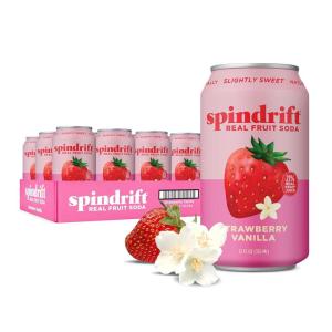 Spindrift Soda Variety Pack with Real Squeezed Fruit 12 Pack Case(Strawberry Vanilla – Strawberry Shortcake)