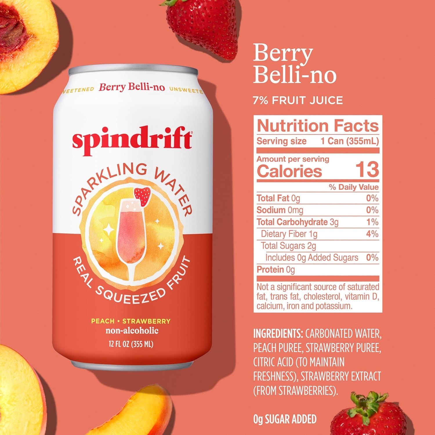 image:imageSpindrift Sparkling Water Blueberry Lemonade Flavored Made with Real Squeezed Fruit 12 Fl Oz Cans Pack of 24 Only 11 Calories per CanBerry Bellino