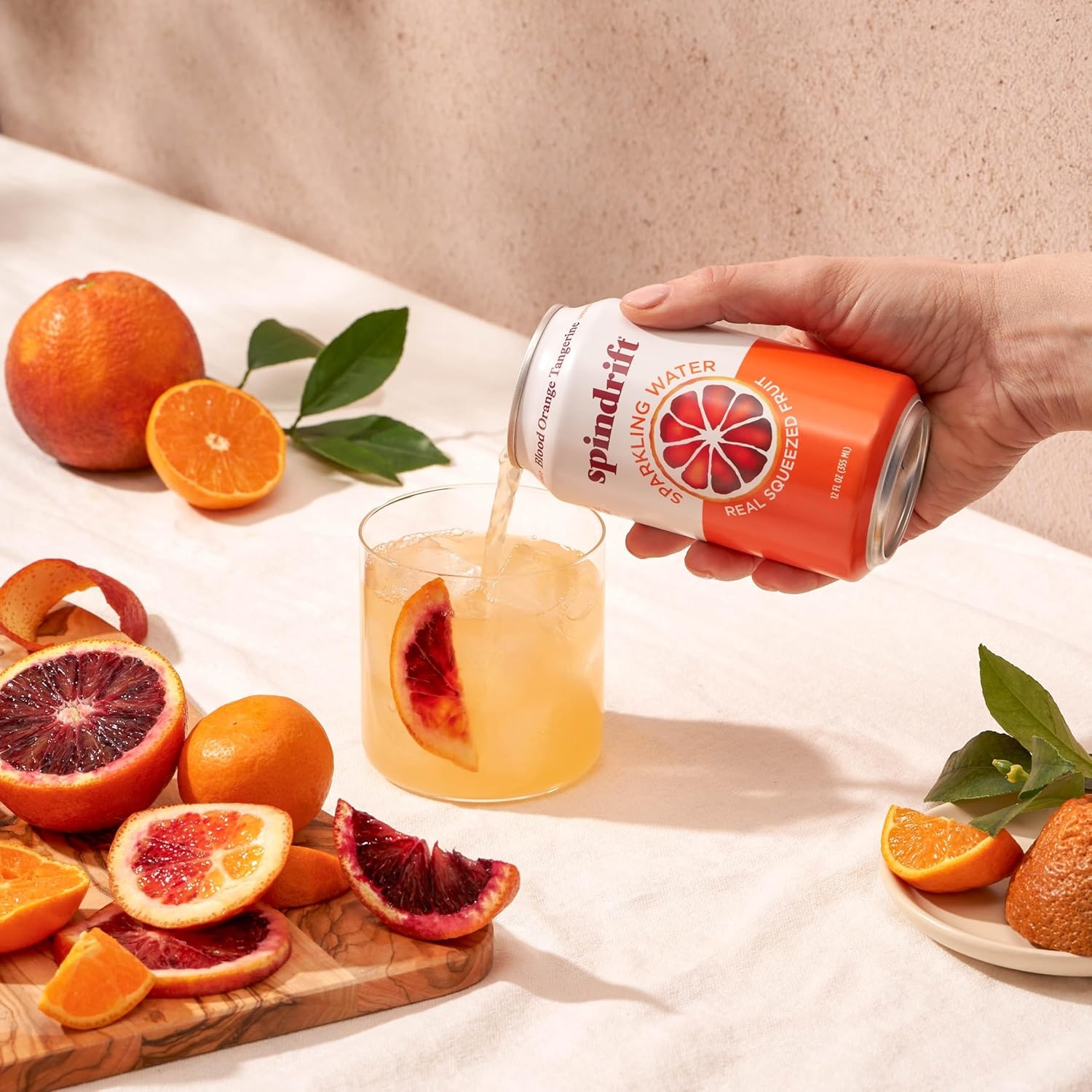 image:imageSpindrift Sparkling Water Blueberry Lemonade Flavored Made with Real Squeezed Fruit 12 Fl Oz Cans Pack of 24 Only 11 Calories per CanBlood Orange Tangerine