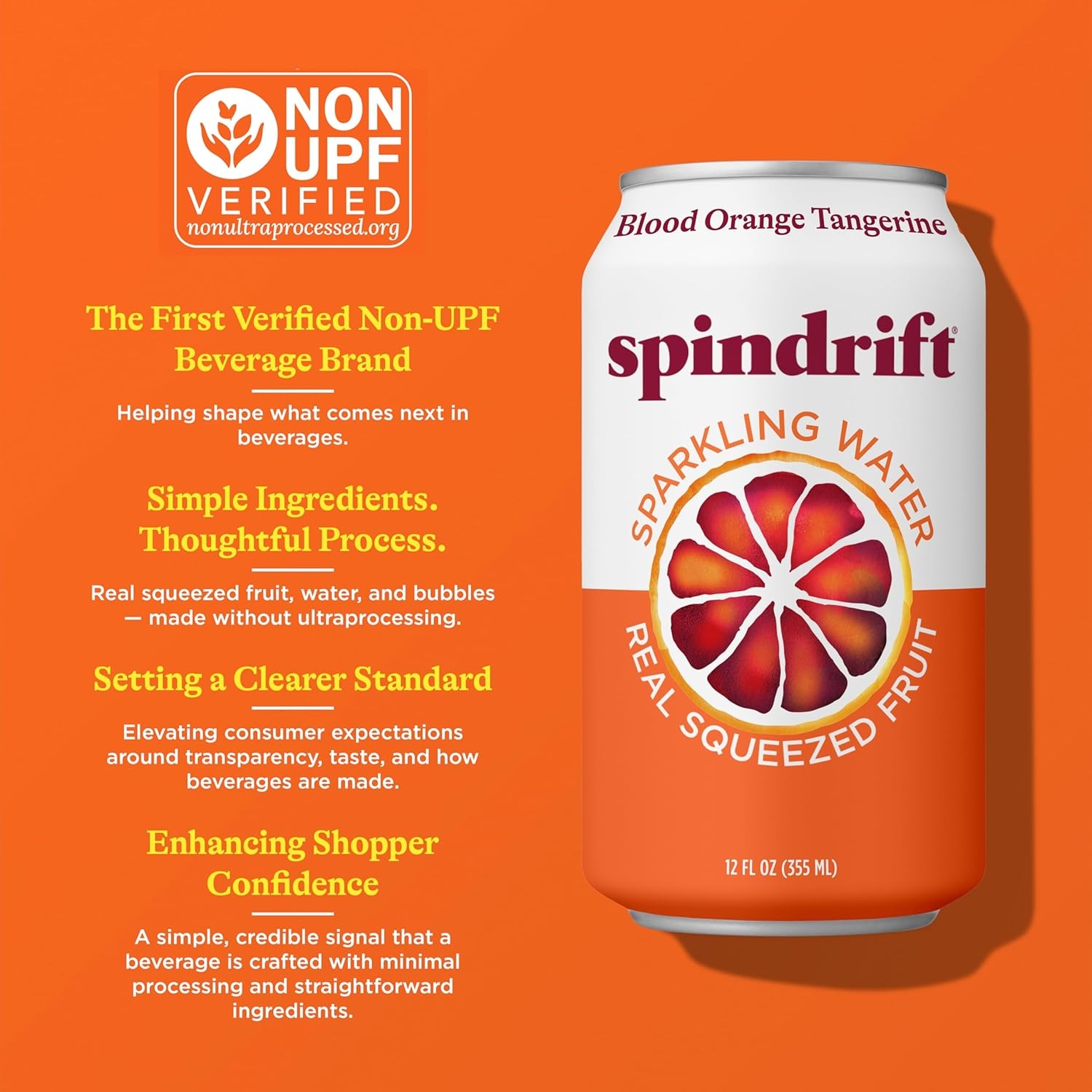 image:imageSpindrift Sparkling Water Blueberry Lemonade Flavored Made with Real Squeezed Fruit 12 Fl Oz Cans Pack of 24 Only 11 Calories per CanBlood Orange Tangerine