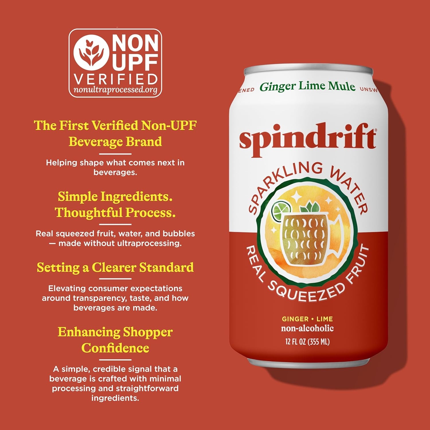 image:imageSpindrift Sparkling Water Blueberry Lemonade Flavored Made with Real Squeezed Fruit 12 Fl Oz Cans Pack of 24 Only 11 Calories per CanGinger Lime Mule