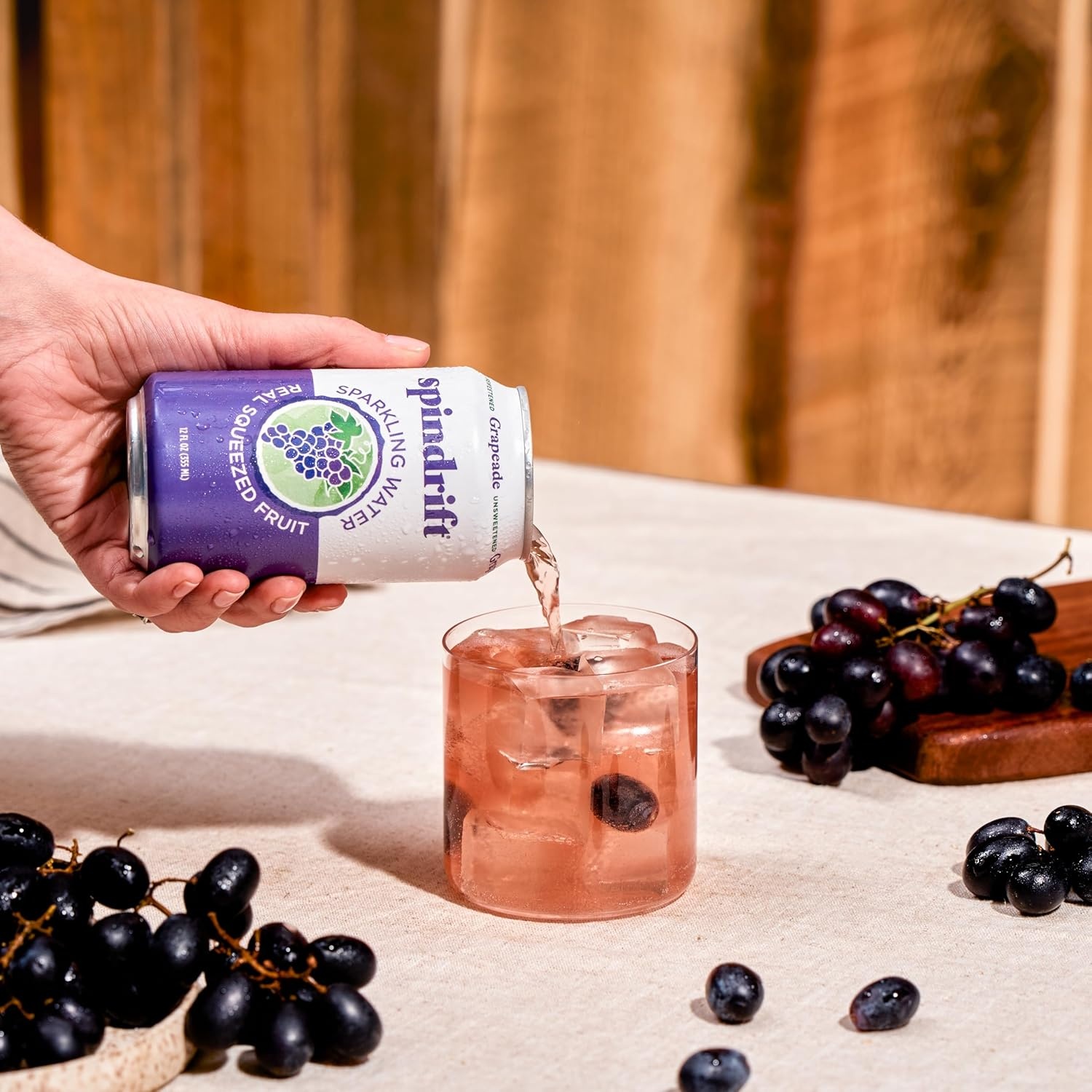 image:imageSpindrift Sparkling Water Blueberry Lemonade Flavored Made with Real Squeezed Fruit 12 Fl Oz Cans Pack of 24 Only 11 Calories per CanGrapeade