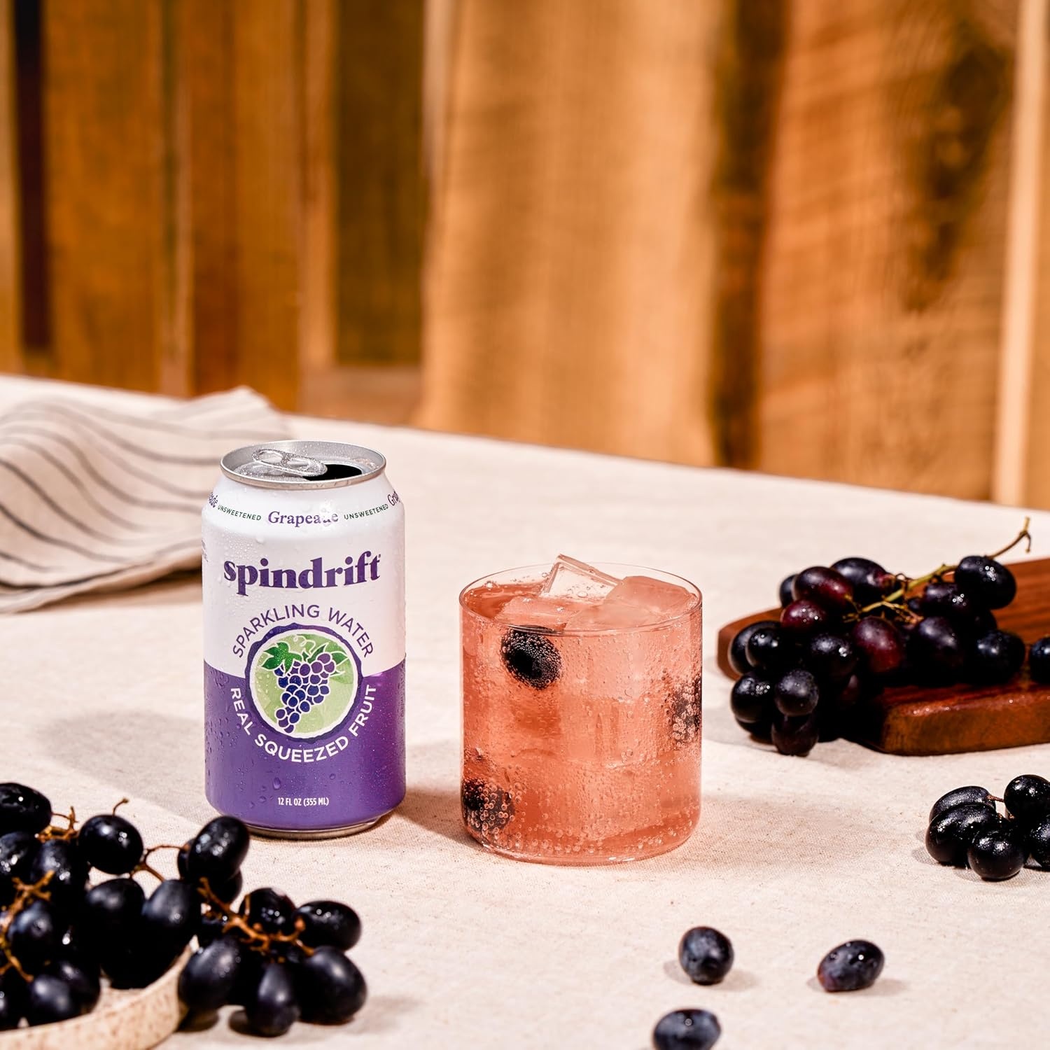 image:imageSpindrift Sparkling Water Blueberry Lemonade Flavored Made with Real Squeezed Fruit 12 Fl Oz Cans Pack of 24 Only 11 Calories per CanGrapeade
