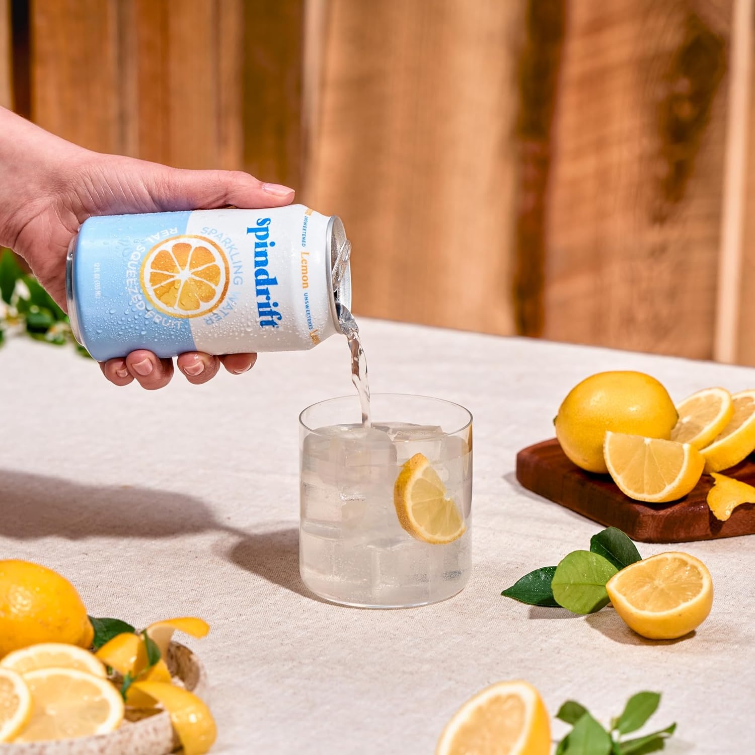 image:imageSpindrift Sparkling Water Blueberry Lemonade Flavored Made with Real Squeezed Fruit 12 Fl Oz Cans Pack of 24 Only 11 Calories per CanLemon