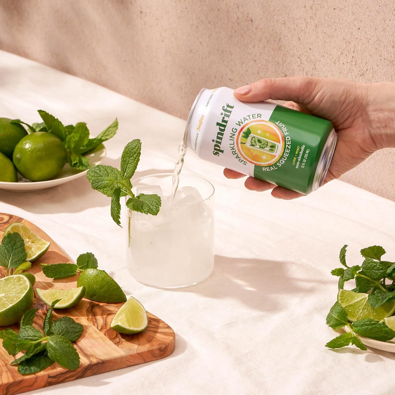 image:imageSpindrift Sparkling Water Blueberry Lemonade Flavored Made with Real Squeezed Fruit 12 Fl Oz Cans Pack of 24 Only 11 Calories per CanNojito