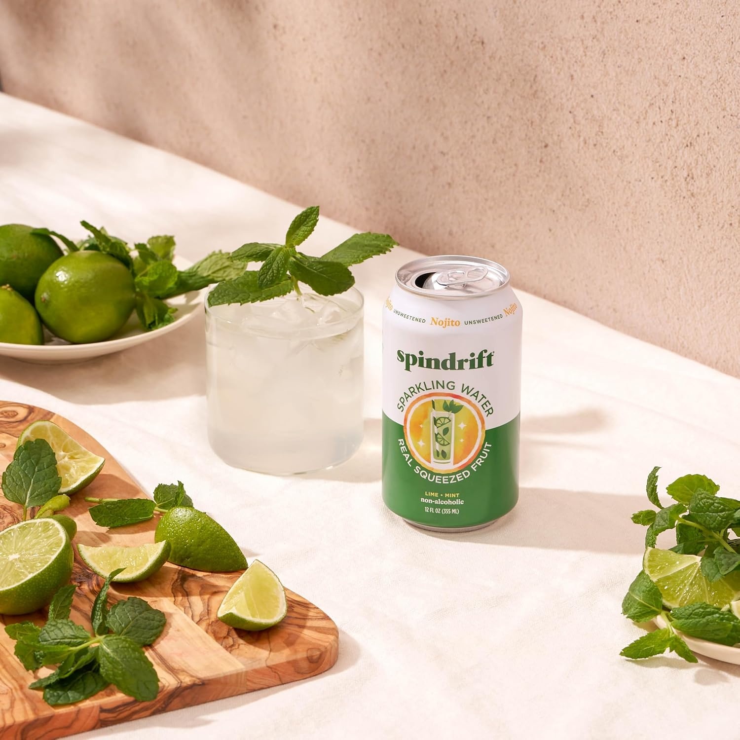 image:imageSpindrift Sparkling Water Blueberry Lemonade Flavored Made with Real Squeezed Fruit 12 Fl Oz Cans Pack of 24 Only 11 Calories per CanNojito