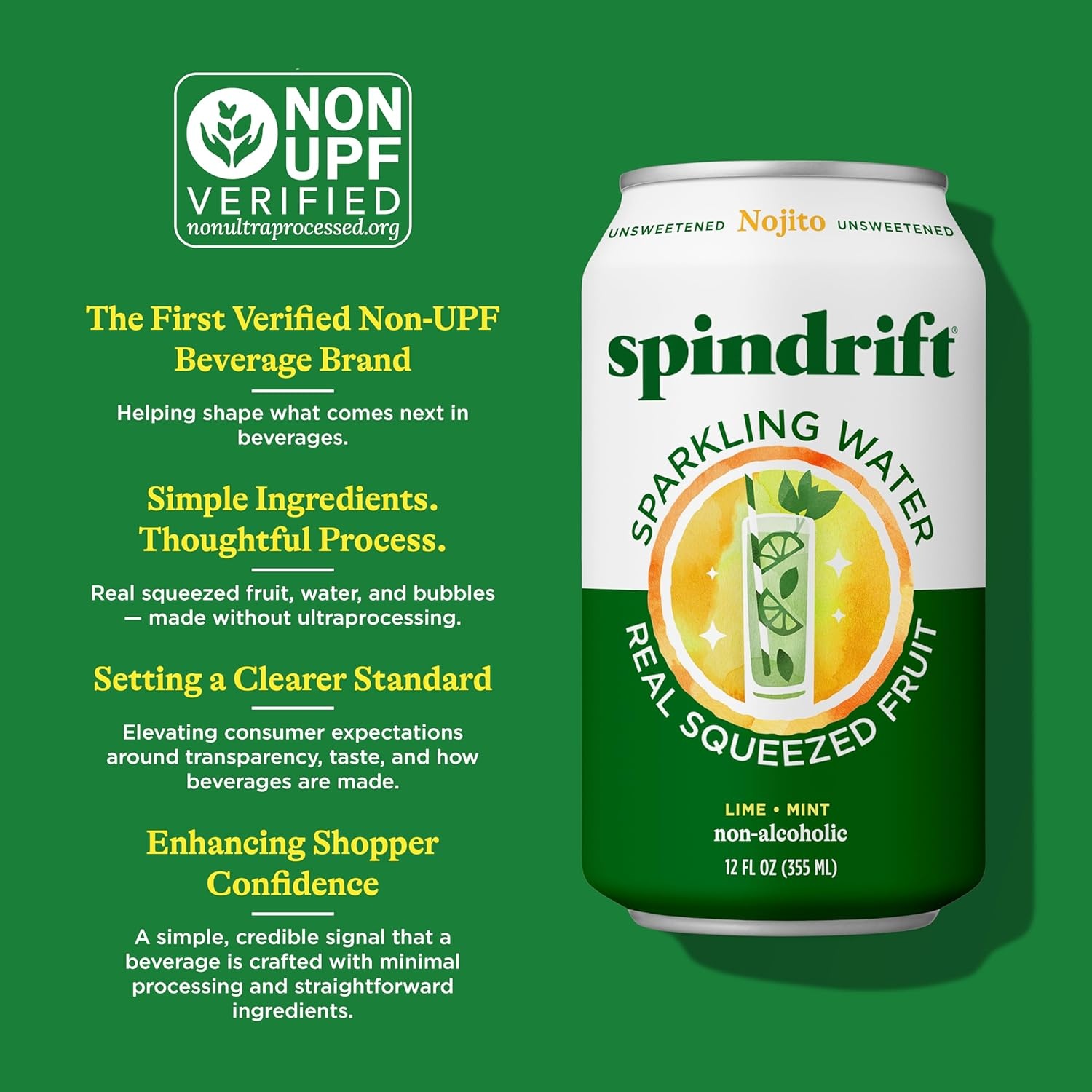 image:imageSpindrift Sparkling Water Blueberry Lemonade Flavored Made with Real Squeezed Fruit 12 Fl Oz Cans Pack of 24 Only 11 Calories per CanNojito