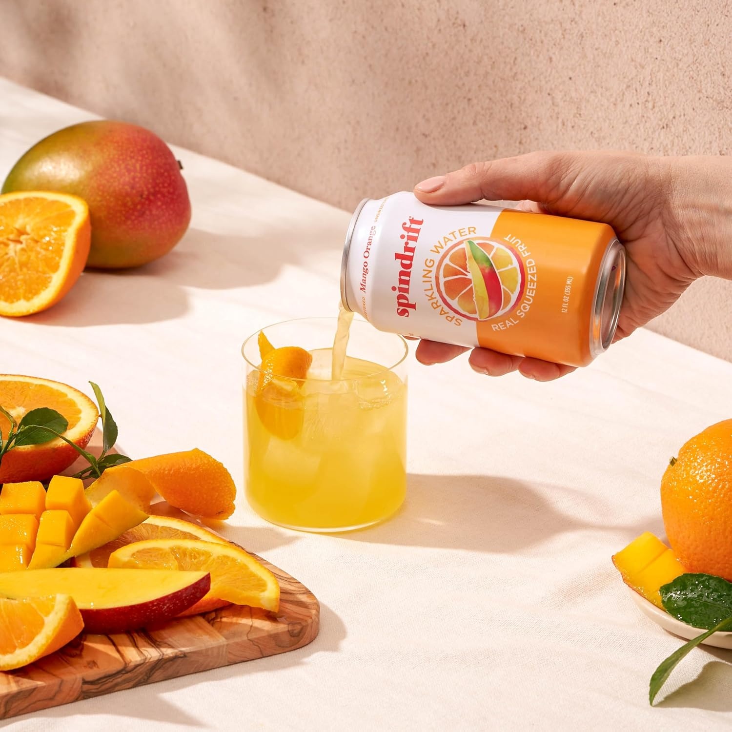 image:imageSpindrift Sparkling Water Blueberry Lemonade Flavored Made with Real Squeezed Fruit 12 Fl Oz Cans Pack of 24 Only 11 Calories per CanOrange Mango