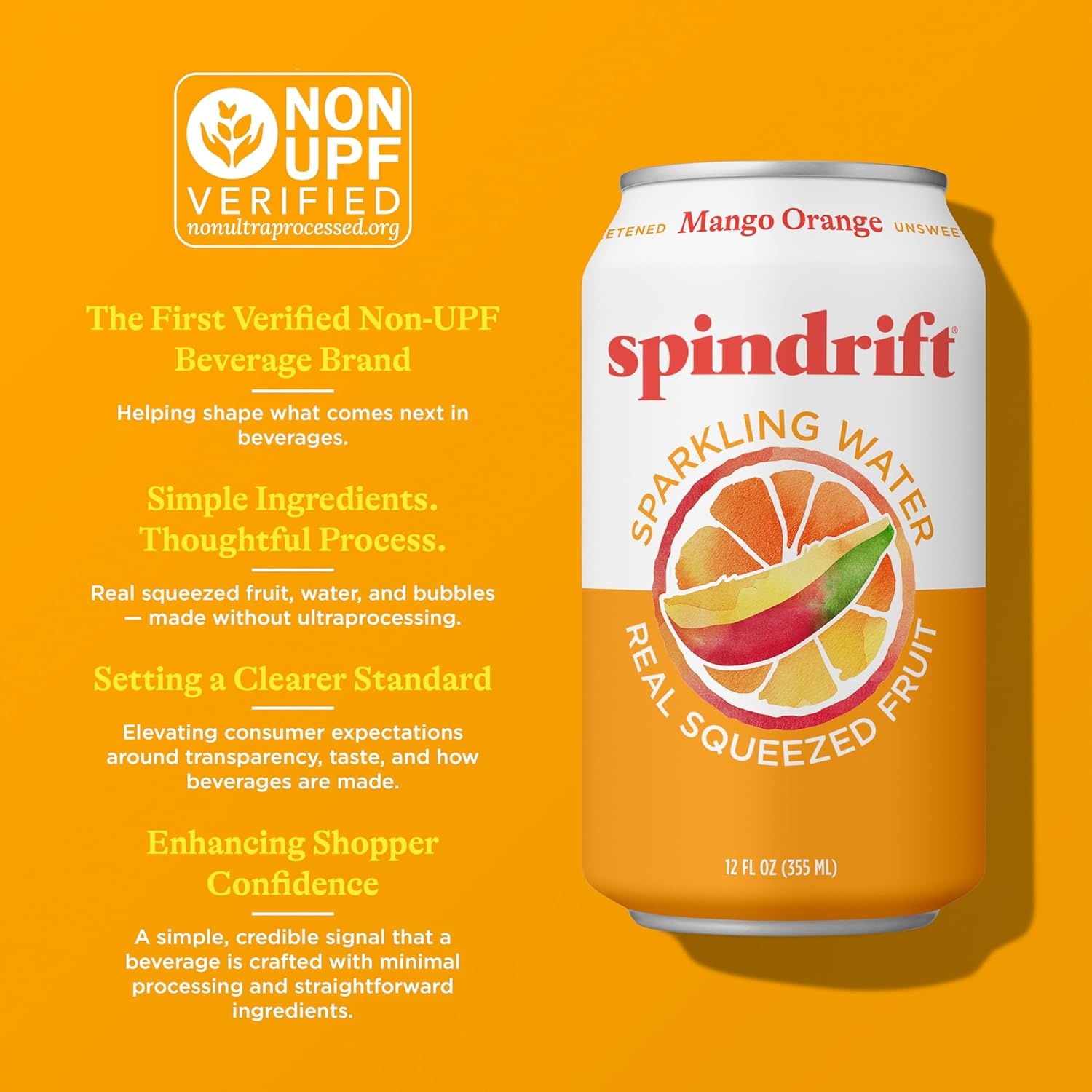 image:imageSpindrift Sparkling Water Blueberry Lemonade Flavored Made with Real Squeezed Fruit 12 Fl Oz Cans Pack of 24 Only 11 Calories per CanOrange Mango