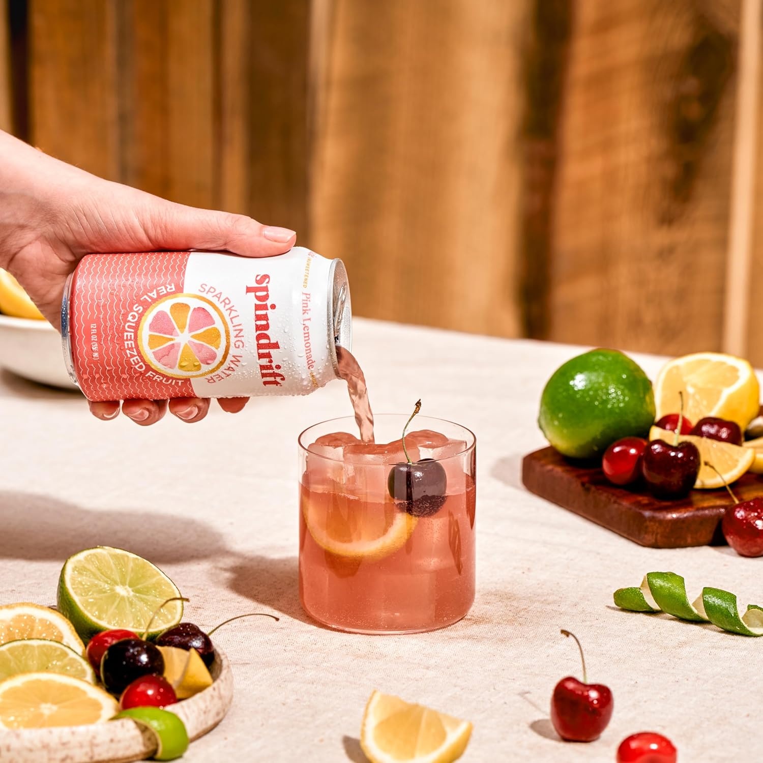 image:imageSpindrift Sparkling Water Blueberry Lemonade Flavored Made with Real Squeezed Fruit 12 Fl Oz Cans Pack of 24 Only 11 Calories per CanPink Lemonade