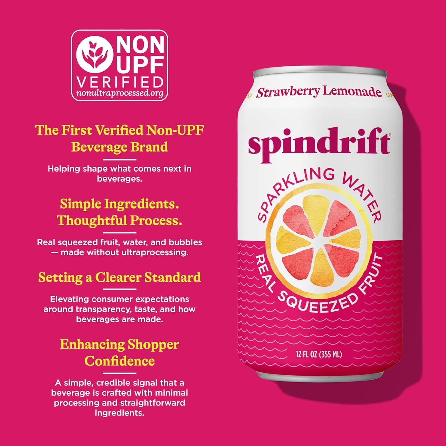 image:imageSpindrift Sparkling Water Blueberry Lemonade Flavored Made with Real Squeezed Fruit 12 Fl Oz Cans Pack of 24 Only 11 Calories per CanStrawberry Lemonade