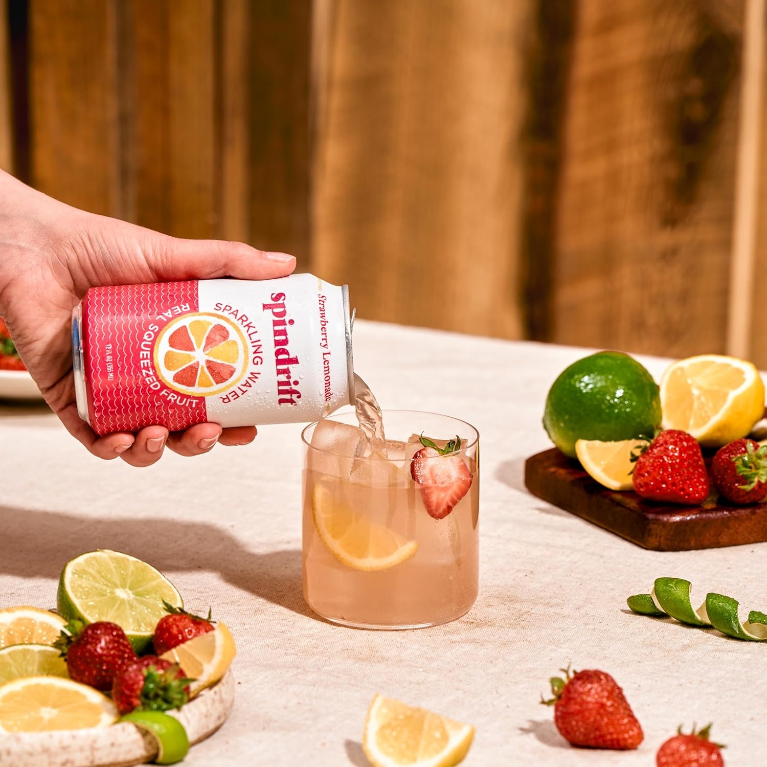 image:imageSpindrift Sparkling Water Blueberry Lemonade Flavored Made with Real Squeezed Fruit 12 Fl Oz Cans Pack of 24 Only 11 Calories per CanStrawberry Lemonade