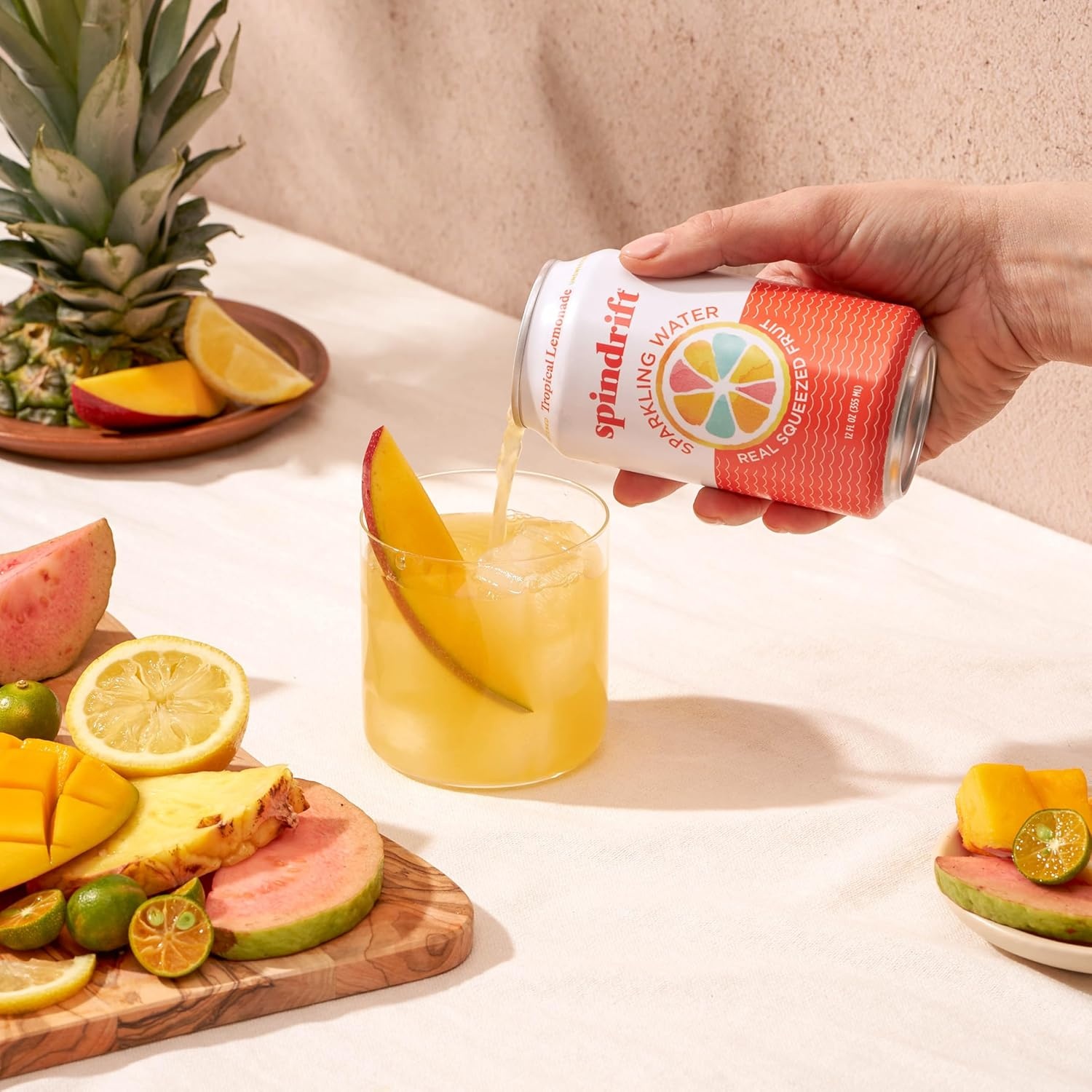 image:imageSpindrift Sparkling Water Blueberry Lemonade Flavored Made with Real Squeezed Fruit 12 Fl Oz Cans Pack of 24 Only 11 Calories per CanTropical Lemonade