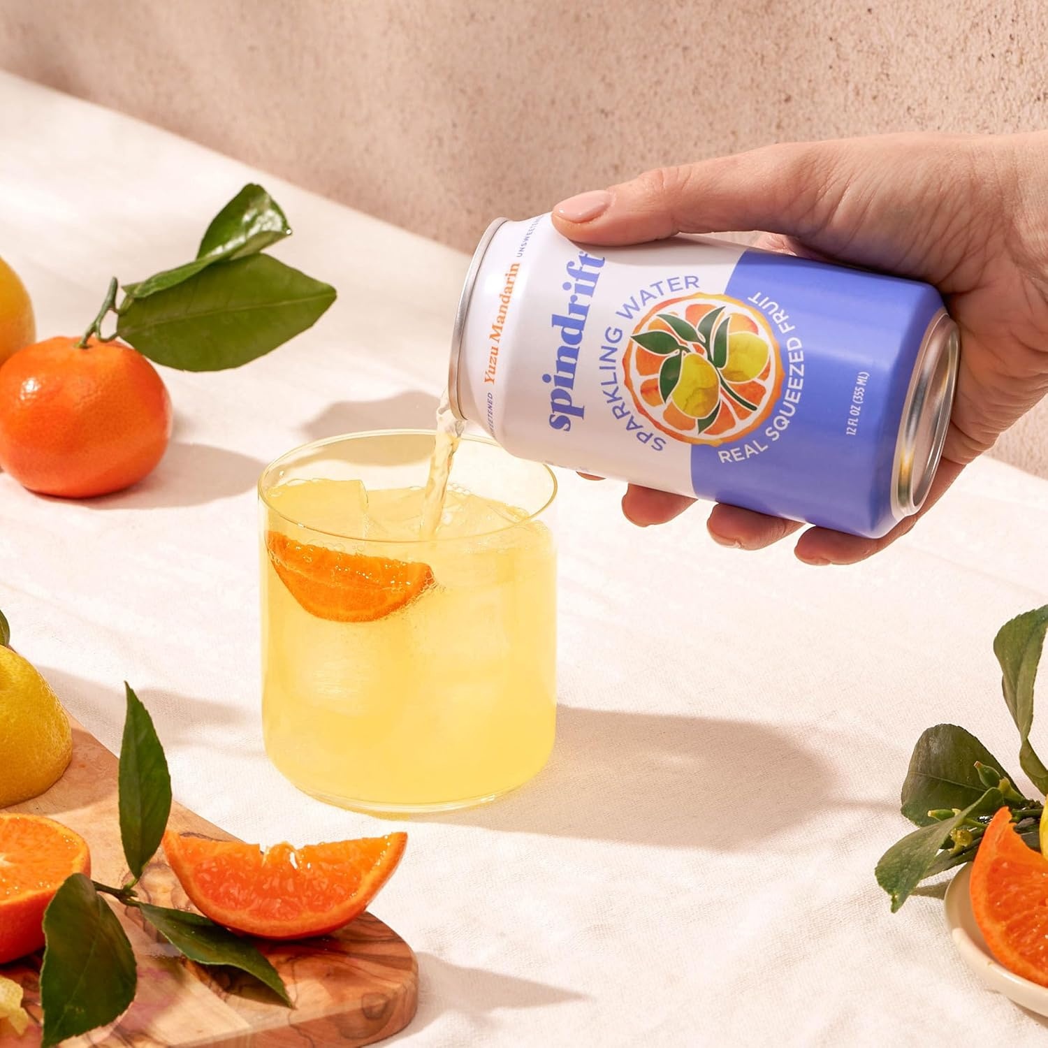 image:imageSpindrift Sparkling Water Blueberry Lemonade Flavored Made with Real Squeezed Fruit 12 Fl Oz Cans Pack of 24 Only 11 Calories per CanYuzu Mandarin