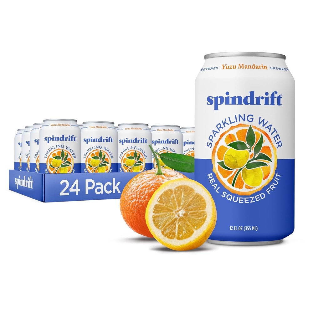 image:imageSpindrift Sparkling Water Blueberry Lemonade Flavored Made with Real Squeezed Fruit 12 Fl Oz Cans Pack of 24 Only 11 Calories per CanYuzu Mandarin